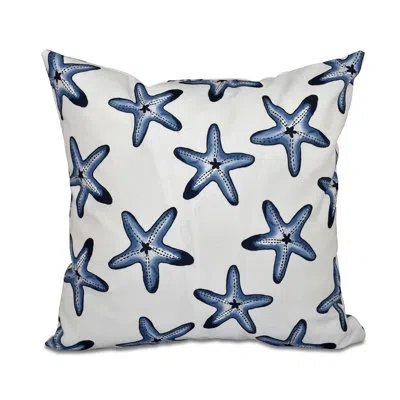 E By Design Beach Vacation Pillow Cover & Insert In Blue