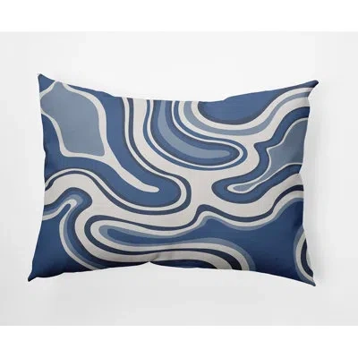 E By Design Beach Vacation Polyester Lumbar Rectangular Indoor/outdoor Pillow Cover & Insert