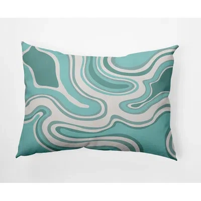 E By Design Beach Vacation Polyester Lumbar Rectangular Indoor/outdoor Pillow Cover & Insert