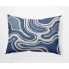 E By Design Beach Vacation Polyester Lumbar Rectangular Pillow Cover & Insert In Cadet Blue
