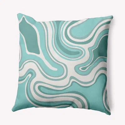 E By Design Beach Vacation Polyester Throw Square Indoor/outdoor Pillow Cover & Insert