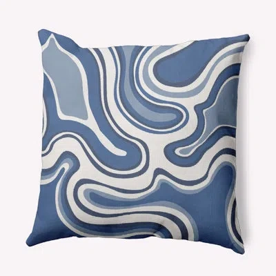 E By Design Beach Vacation Polyester/polyester Blend Throw Square Pillow Cover & Insert By  In Cadet Blue