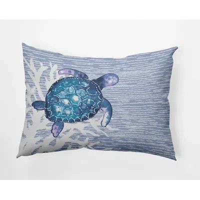 E By Design Beach Vacation Reversible Throw Pillow In Peri Animal Print