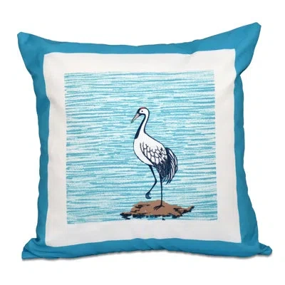 E By Design Beach Vacation Sandbar Square Pillow Cover And Insert In Turquoise