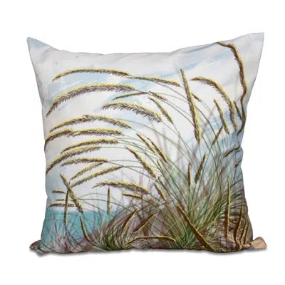 E By Design Beach Vacation Square Pillow Cover And Insert