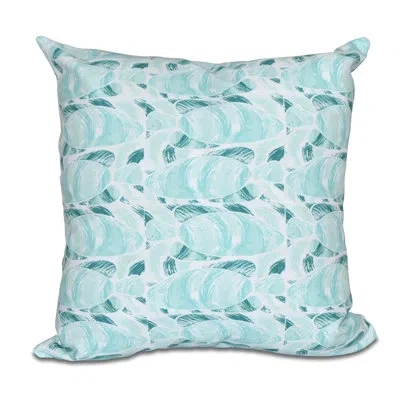E By Design Beach Vacation Square Pillow Cover & Insert In Aqua