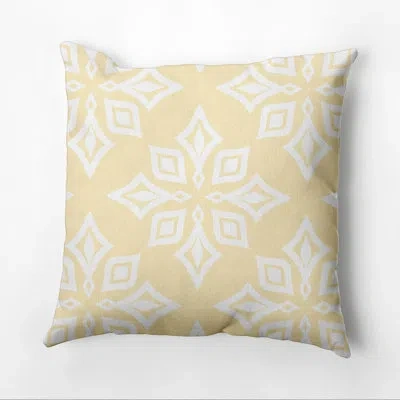 E By Design Beach Vacation Square Pillow Cover & Insert In Yellow