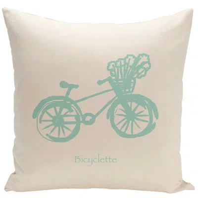 E By Design Bicyclette Square Pillow Cover & Insert
