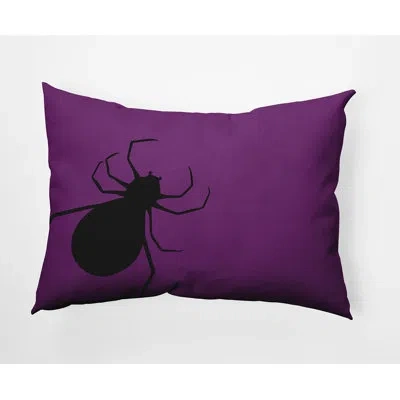 E By Design Big Spider Decorative Throw Pillow Rectangle In Purple