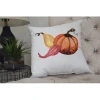 E By Design Bigner Gourd Fall Square Pillow Cover And Insert In White