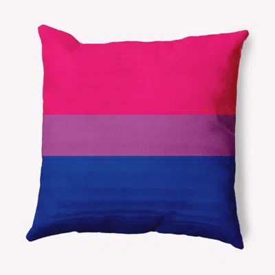 E By Design Bisexual  Flag Decorative Throw Pillow In Blue;pink;purple