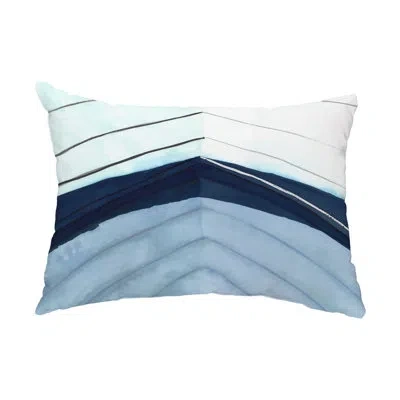 E By Design Boat Bow Center Outdoor Rectangular Pillow Cover & Insert In Light Blue