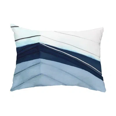 E By Design Boat Bow Left Indoor/outdoor Lumbar Pillow In Light Blue