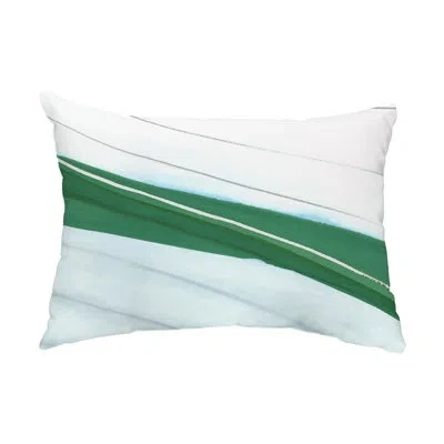 E By Design Boat Bow Wood Outdoor Rectangular Pillow Cover & Insert In Green