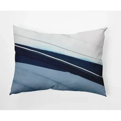 E By Design Boat Rectangular 100% Cotton Lumbar Pillow In Blue