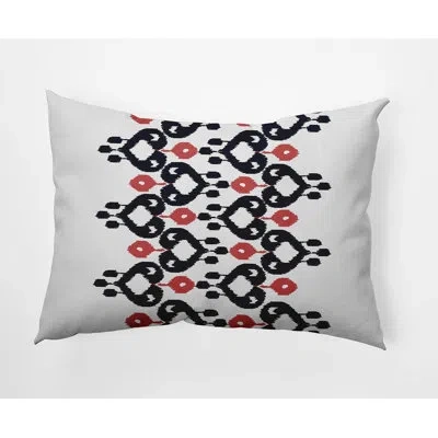 E By Design Boho Chic Outdoor Rectangular Pillow Cover & Insert In Navy Blue