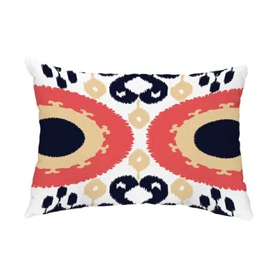 E By Design Boho Outdoor Rectangular Pillow Cover & Insert In Coral
