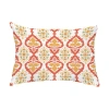 E By Design Bombay Outdoor Rectangular Pillow Cover & Insert In Orange