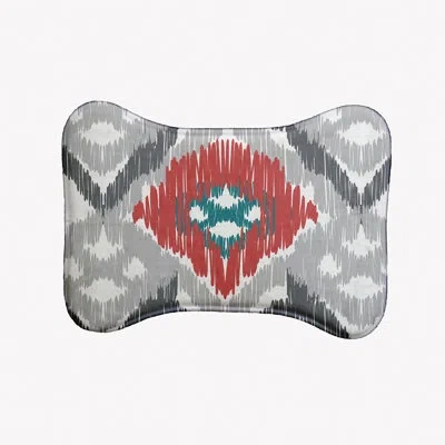 E By Design Bone Shape Pet Feeding Placemat In Gray