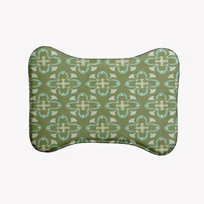 E By Design Bone Shape Pet Feeding Placemat In Green