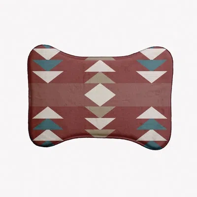 E By Design Bone Shape Pet Feeding Placemat In White;red