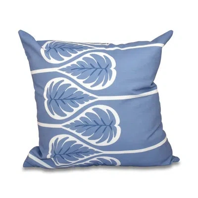 E By Design Botanical Blooms Outdoor Square Pillow Cover And Insert In Blue
