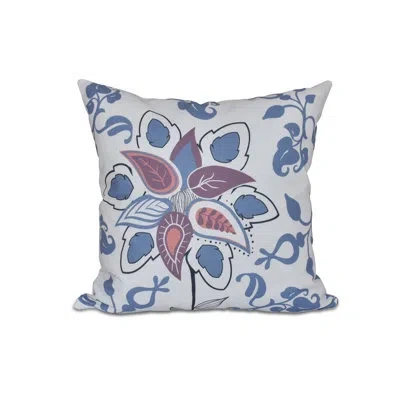 E By Design Botanical Blooms Paisley Pop Outdoor Rectangular Pillow Cover And Insert In Blue