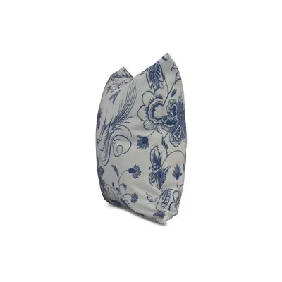 E By Design Botanical Blooms Square Pillow Cover & Insert In Blue