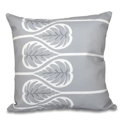 E By Design Botanical Blooms Square Pillow Cover & Insert In Gray