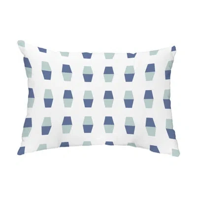 E By Design Bowling Pins Outdoor Rectangular Pillow Cover & Insert In Blue