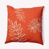 E By Design Breeland Polyester Square Pillow Cover & Insert In Bright Orange,polyester,polyfill