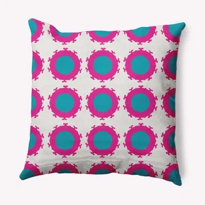 E By Design Bubbles Decorative Throw Pillow In Explorer Blue
