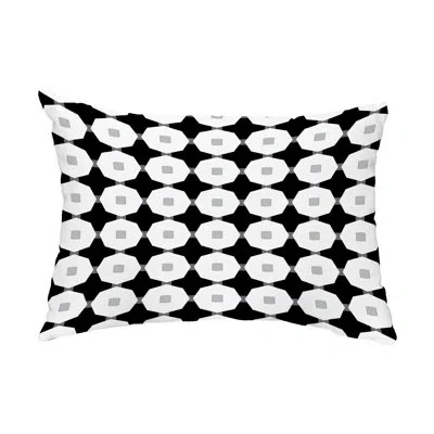 E By Design Button Up Outdoor Rectangular Pillow Cover & Insert In Black