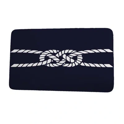 E By Design Carrick Bend Bath Mat In Navy