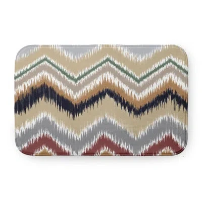 E By Design Chevron Pet Feeding Placemat In Brown