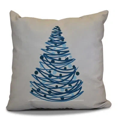 E By Design Christmas Tree Outdoor Pillow Cover & Insert In Blue