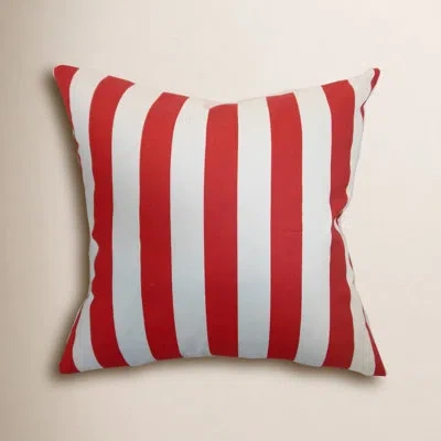 E By Design Classic Stripe Throw Pillow In Polyester,black,white