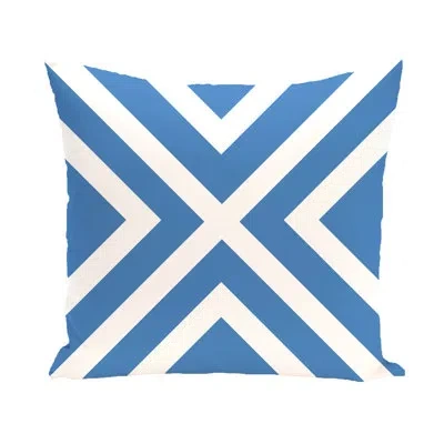 E By Design Coastal Calm Square Pillow Cover & Insert In Blue