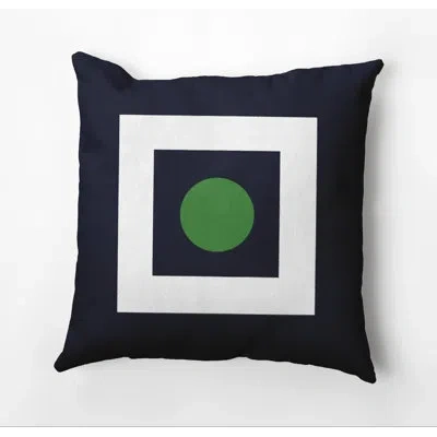 E By Design Coastal Calm Square Pillow Cover & Insert In Navy Blue,green