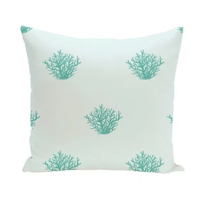 E By Design Coastal Calm Square Pillow Pillow Cover And Insert In Soft Aqua,aqua