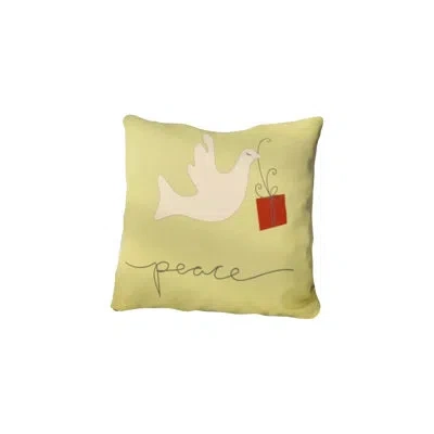 E By Design Coastal Christmas Decorative Holiday Animal Print Outdoor Square Pillow Cover & Insert In Light Green