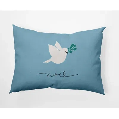 E By Design Coastal Christmas Lumbar Rectangular Indoor/outdoor Pillow In Ice