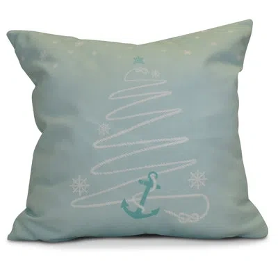 E By Design Coastal Christmas Square Pillow Cover And Insert