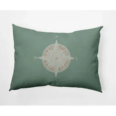 E By Design Compass Pillow Cover & Insert Pgn447 In Sage