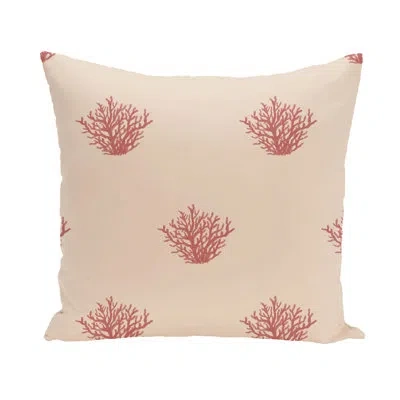 E By Design Coral Corral Outdoor Pillow Cover And Insert In Red