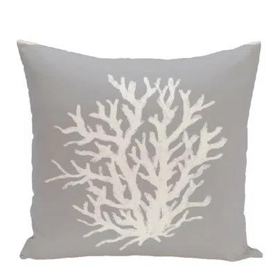E By Design Coral Reef Pillow Cover & Insert In Classic Gray