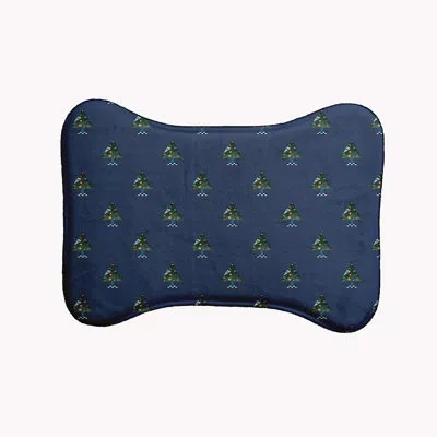 E By Design Crazy Christmas Pet Feeding Placemat In Dark Blue