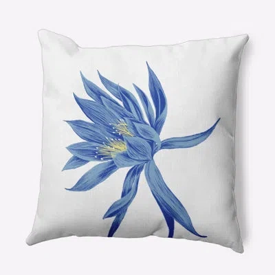 E By Design Cuban Flare Outdoor Square Pillow Cover & Insert In Royal Blue