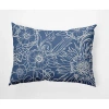E By Design Cuban Flare Polyester Lumbar Rectangular Pillow Cover & Insert In Cadet Blue