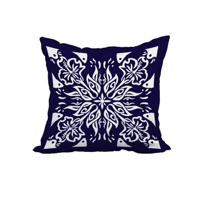 E By Design Cuban Pillow Cover And Insert In Navy Blue